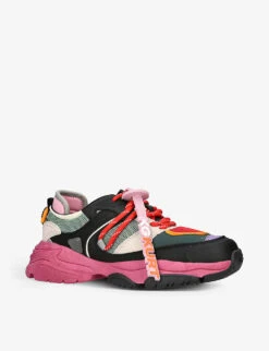 KG Kurt Geiger Lennox Panelled Textile Trainers -Kurtgeiger Store R03978344 MULTOTHER ALT02