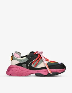 KG Kurt Geiger Lennox Panelled Textile Trainers