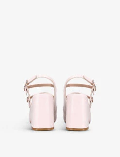 KG Kurt Geiger Amelia Faux Patent-leather Mary Jane Heels -Kurtgeiger Store R03978349 BONE ALT03