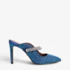 Kurt Geiger London Duke Crystal-embellished Satin Heeled Mules