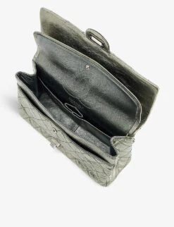 Pre-loved Chanel 2.55 Metallic Leather Shoulder Bag -Kurtgeiger Store R03996341 SILVER ALT03