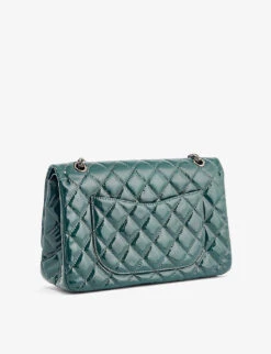 Pre-loved Chanel Maxi 2.55 Patent-leather Shoulder Bag -Kurtgeiger Store R03996357 GREEN ALT02