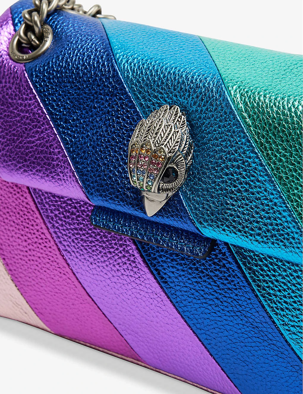 Kurt Geiger London Mini Kensington Rainbow Leather Clutch Bag 2 Kurt Geiger London Mini Kensington Rainbow Leather Clutch Bag - Image 2