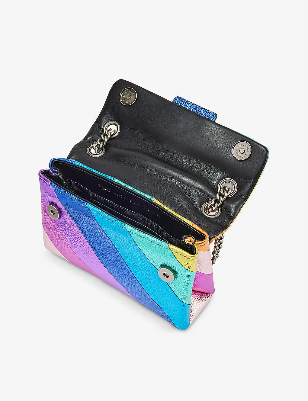 Kurt Geiger London Mini Kensington Rainbow Leather Clutch Bag 4 Kurt Geiger London Mini Kensington Rainbow Leather Clutch Bag - Image 4