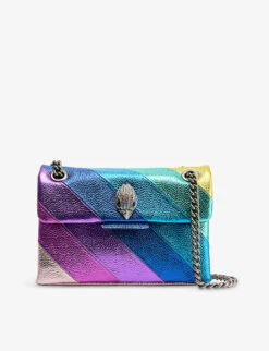 Kurt Geiger London Mini Kensington Rainbow Leather Clutch Bag