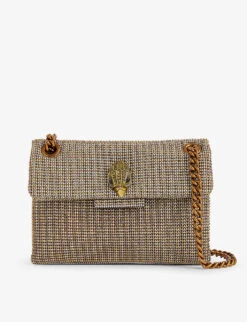 Kurt Geiger London Kensington Houndstooth Woven Mini Shoulder Bag