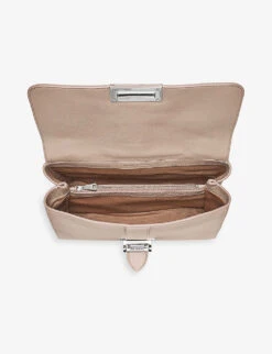 Lottie Large Grained-leather Shoulder Bag -Kurtgeiger Store R04002532 SOFTTAUPE ALT03