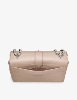 Lottie Large Grained-leather Shoulder Bag -Kurtgeiger Store R04002532 SOFTTAUPE ALT04