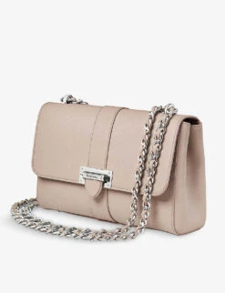 Lottie Large Grained-leather Shoulder Bag -Kurtgeiger Store R04002532 SOFTTAUPE ALT05