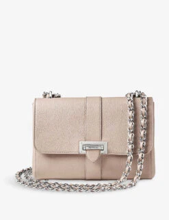 Lottie Large Grained-leather Shoulder Bag