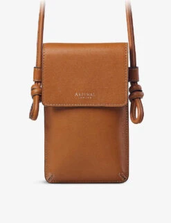 Ella Leather Cross-body Phone Case -Kurtgeiger Store R04002595 TAN ALT02