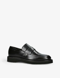 Kurt Geiger London Bank Eagle Head-embellished Leather Loafers -Kurtgeiger Store R04008463 BLACK ALT02