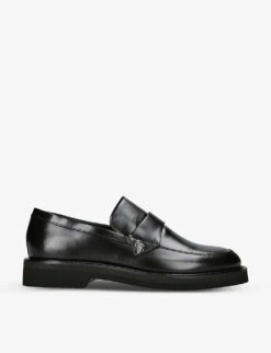 Kurt Geiger London Bank Eagle Head-embellished Leather Loafers