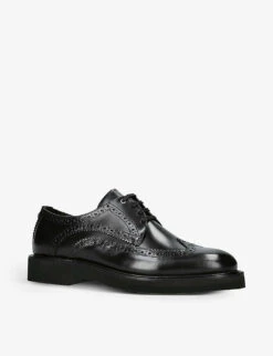 Kurt Geiger London Bank Eagle Head-embellished Leather Brogues -Kurtgeiger Store R04008464 BLACK ALT02