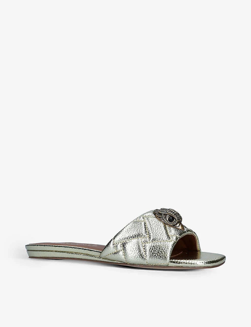 Kurt Geiger London Kensington Eagle-embellished Quilted Leather Mules 3 Kurt Geiger London Kensington Eagle-embellished Quilted Leather Mules - Image 3