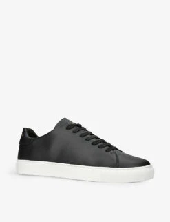 Kurt Geiger London Lennon Logo-embossed Leather Low-top Trainers 6 Kurt Geiger London Lennon Logo-embossed Leather Low-top Trainers -Kurtgeiger Store R04058479 BLACK ALT02