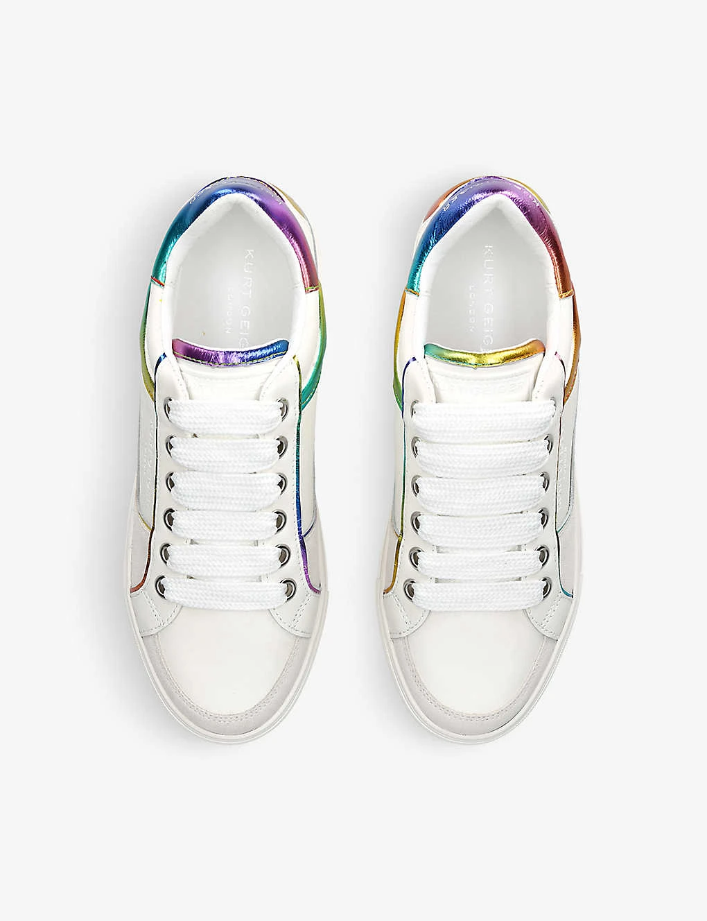 Kurt Geiger London Southbank Rainbow-trim Leather Low-top Trainers 2 Kurt Geiger London Southbank Rainbow-trim Leather Low-top Trainers - Image 2