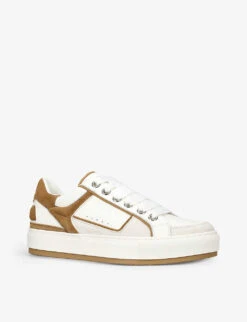 Kurt Geiger London Southbank Contrast-panel Suede And Leather Low-top Trainers -Kurtgeiger Store R04058487 WHITEOTH ALT02