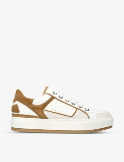Kurt Geiger London Southbank Contrast-panel Suede And Leather Low-top Trainers