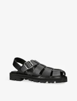 Kurt Geiger London Ollie Leather Fisherman Sandals 6 Kurt Geiger London Ollie Leather Fisherman Sandals -Kurtgeiger Store R04058488 BLACK ALT02