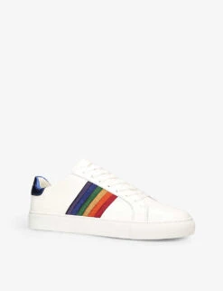 Kurt Geiger London Lennon Rainbow-motif Low-top Leather Trainers -Kurtgeiger Store R04058490 WHITECOMB ALT02