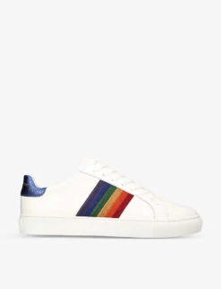Kurt Geiger London Lennon Rainbow-motif Low-top Leather Trainers