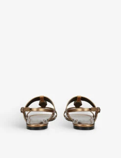 Kurt Geiger London Hampton Eagle-embellishment Leather Sandals -Kurtgeiger Store R04064960 BRONZE ALT03