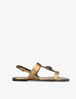 Kurt Geiger London Hampton Eagle-embellishment Leather Sandals