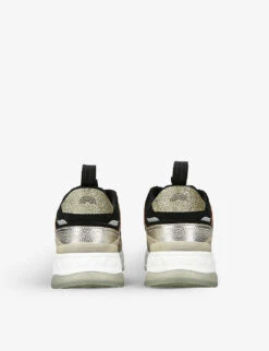 Kurt Geiger London Kensington Crystal-embellished Leather And Fabric Trainers -Kurtgeiger Store R04064964 BLKGREY ALT03