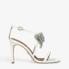 Kurt Geiger London Bromley Bow Crystal-embellished Leather Heeled Sandals