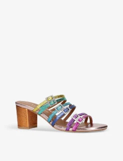 Kurt Geiger London Pierra Rainbow Metallic-print Leather Mules -Kurtgeiger Store R04065832 MULTOTHER ALT02