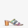 Kurt Geiger London Pierra Rainbow Metallic-print Leather Mules