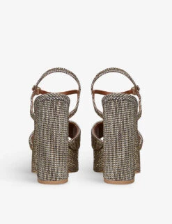 Kurt Geiger London Kensington Houndstooth Woven Platform Sandals -Kurtgeiger Store R04065834 BEIGE ALT03