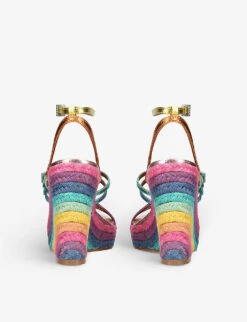 Kurt Geiger London Pierra Rainbow-print Espadrille Leather Wedges -Kurtgeiger Store R04065835 MULTOTHER ALT03