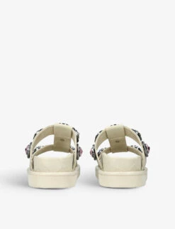 Kurt Geiger London Orson Crystal-embellished Faux-leather Sandal -Kurtgeiger Store R04067420 BONECOMB ALT03