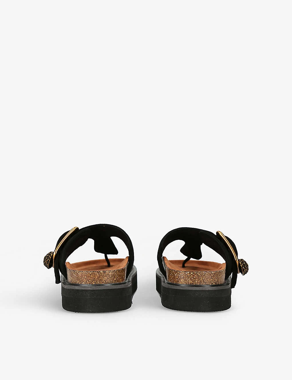 Kurt Geiger London Eagle Buckled Toe-post Suede Sandals 4 Kurt Geiger London Eagle Buckled Toe-post Suede Sandals - Image 4
