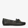 Kurt Geiger London Eagle-embellished Leather Moccasin Shoes