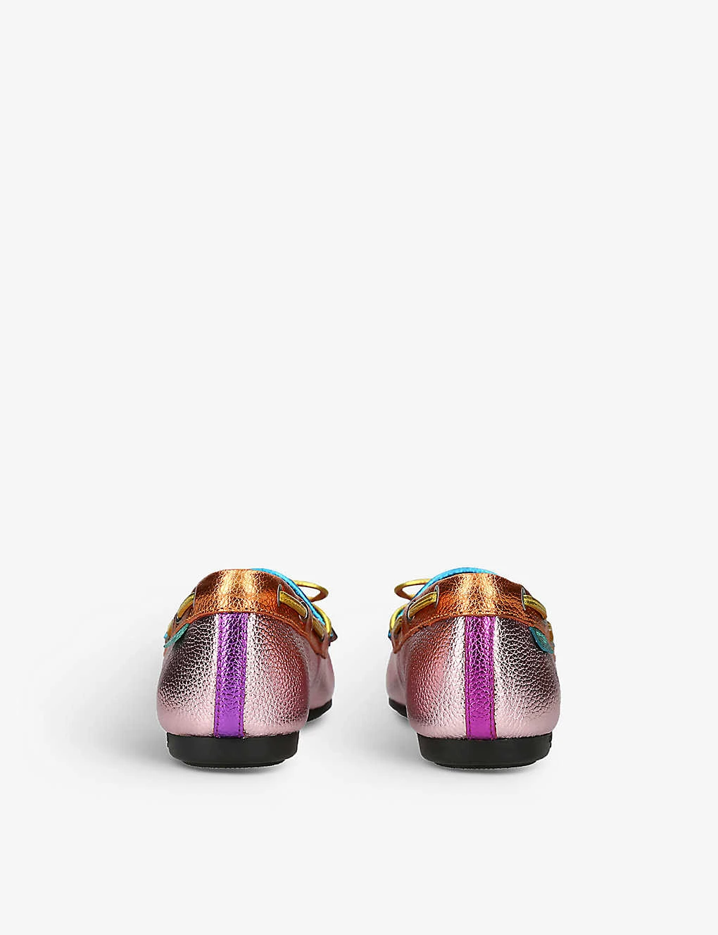 Kurt Geiger London Eagle-embellished Rainbow-print Leather Moccasin Shoes 4 Kurt Geiger London Eagle-embellished Rainbow-print Leather Moccasin Shoes - Image 4