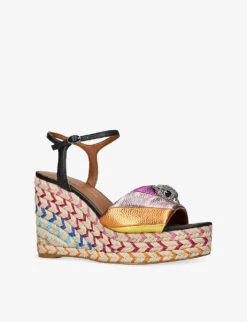 Kurt Geiger London Kensington 105 Rainbow-print Leather Sandals -Kurtgeiger Store R04067448 BLACKCOMB ALT02