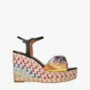Kurt Geiger London Kensington 105 Rainbow-print Leather Sandals