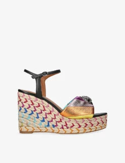 Kurt Geiger London Kensington 105 Rainbow-print Leather Sandals