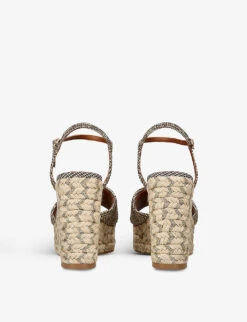 Kurt Geiger London Kensington Eagle-embellished Houndstooth Woven Espadrilles -Kurtgeiger Store R04067449 BEIGE ALT03