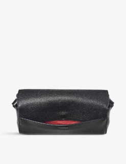 Hampton Grained-leather Baguette Bag -Kurtgeiger Store R04067638 BLACK ALT05