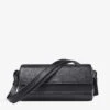 Hampton Grained-leather Baguette Bag