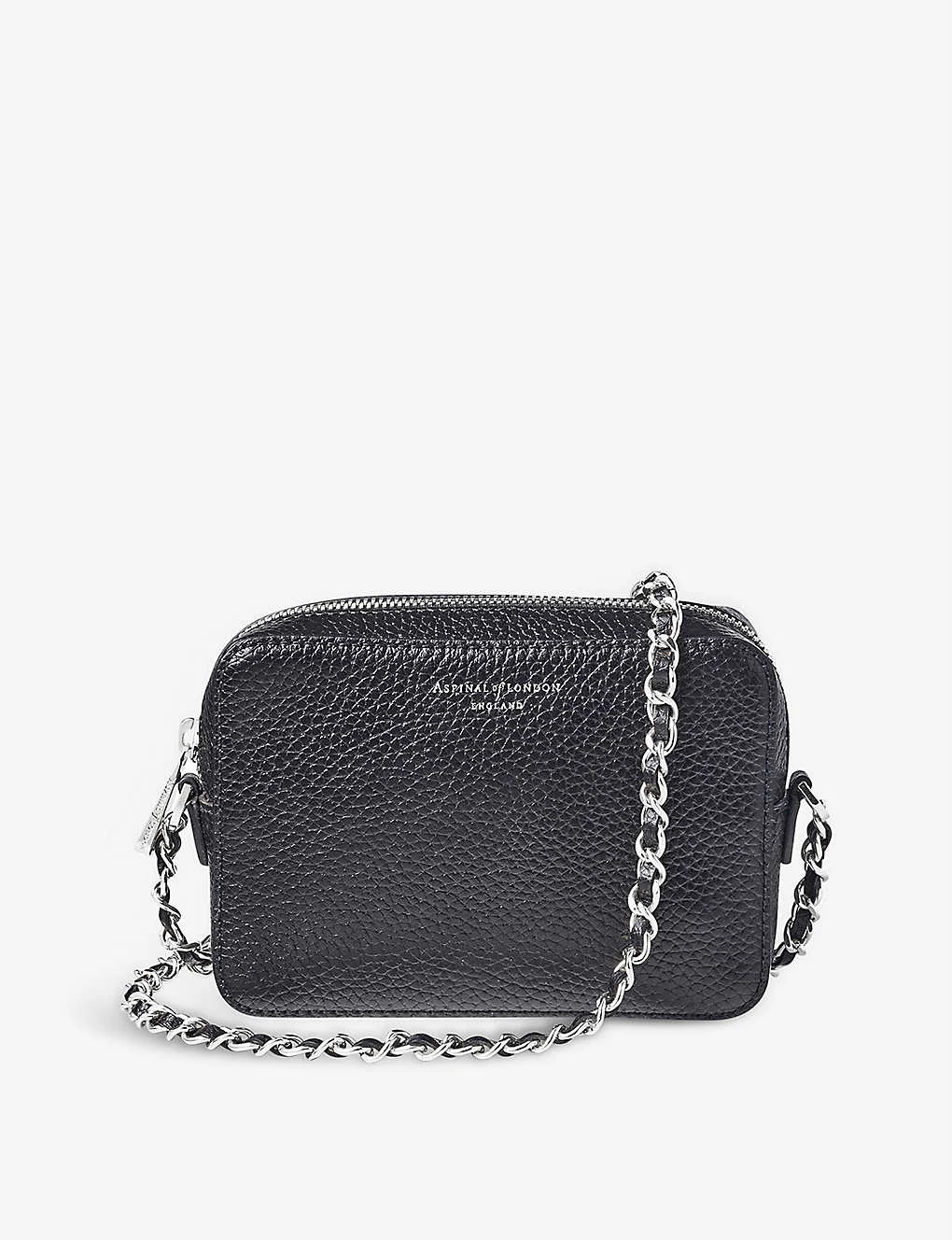 Milly Logo-embossed Leather Crossbody Bag 1 Milly Logo-embossed Leather Crossbody Bag