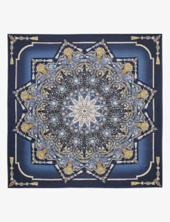Kaleidoscope Graphic-print Silk Scarf -Kurtgeiger Store R04067671 NAVY ALT02