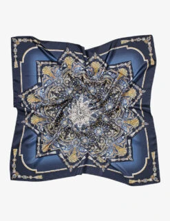 Kaleidoscope Graphic-print Silk Scarf -Kurtgeiger Store R04067671 NAVY ALT03