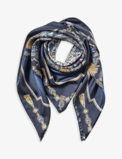 Kaleidoscope Graphic-print Silk Scarf