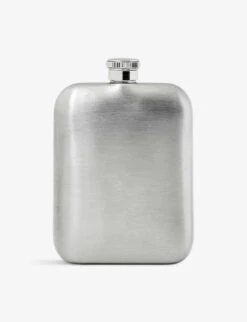 Grained-leather Pouch And Stainless-steel Hip Flask 6 Grained-leather Pouch And Stainless-steel Hip Flask -Kurtgeiger Store R04067672 BLACK ALT02