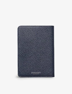 Logo-print Grained-leather Passport Cover -Kurtgeiger Store R04067689 NAVY ALT02